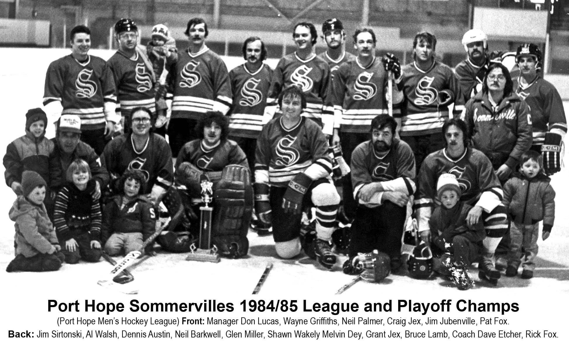 19JJ-1984-85 PH Mens League & Playoff Champs -PH Sommervilles