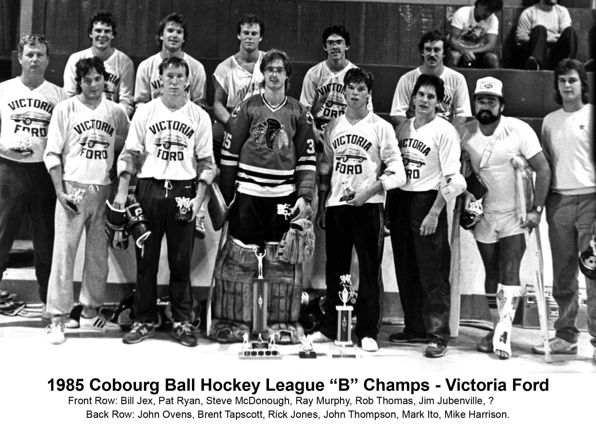 26JJ-1985 Cobourg Ball Hockey League -B Champs-Victoria Ford