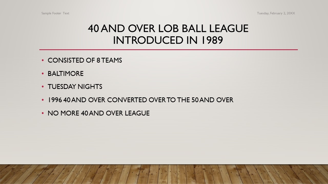 Leagues introduced and taken over