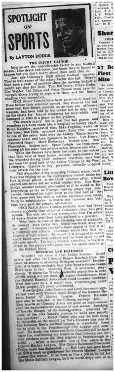 1964-10-21 Dodge -Spotlight -Football - Injuries