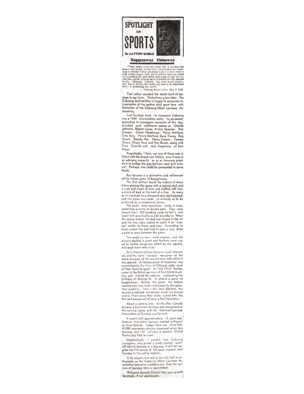 1968-05-15 Dodge -Spotlight on Sports - CMLA is Established2