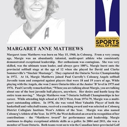 MARGARET ANNE MATTHEWS