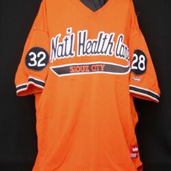 1992 Marty Kernaghan orange softball jersey