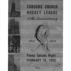 1959 CCHL Young Canada Night program