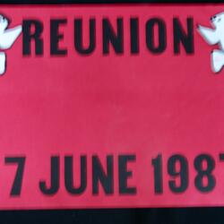 1987 Galloping Ghosts reunion sign June 27,1987