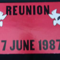 1987 Galloping Ghosts reunion sign June 27,1987