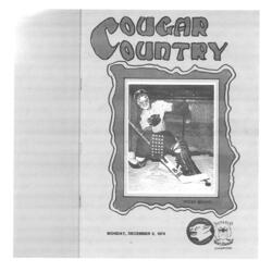 1974 program Cobourg Cougars vs Port Hope