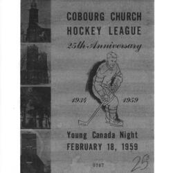 1959 CCHL Young Canada Night program