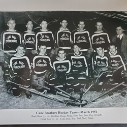 1951 Neil Cane -photo Cane Brothers hockey team