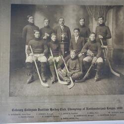 1909 Cobourg Collegiate Institute hockey team photo