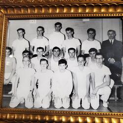 1961 CDCI West Gymnastic team photo in gold plastic frame