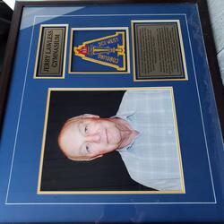 Jerry Lawless Cobourg DCI West Gymnasium framed recognition