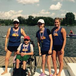 2017 CDBCC Para-athletes Paige Fawcett & Aidan Cameron w-coaches Chris Proulx & Kate Saman