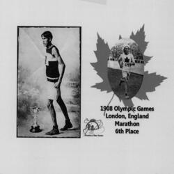 1908 Fred Simpson photo London Olympic Games 6th place marathon certificate