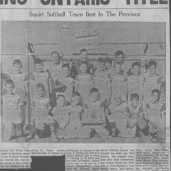 1967 Ken Petrie-Cobourg Legion Squirts- Provincial Champs