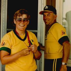 1984 Marg Matthews w-Paul Currelly after winning Ontario championship