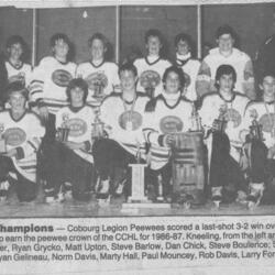 1987 Ken Petrie-Cobourg Legion PeeWees-CCHL Champs