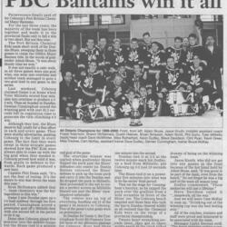 2000 CCHL Port Britain Chemical Major Bantams win OHF, OMHA, Silver Stick championships