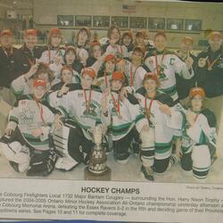 2005 Cobourg Firefighters Local 1732 Major Bantams win OMHA title