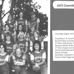 1972 Coverdale Angels Women's Fastball Team photos