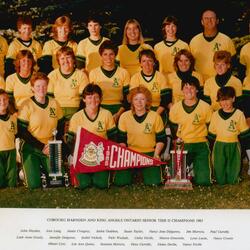 1985 Cobourg Angels Women's Fastball team photos