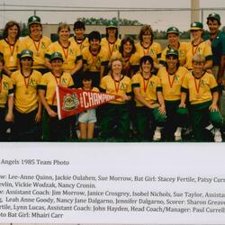 1985 Cobourg Angels Women's Fastball team photos