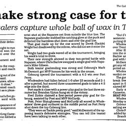 1992 Cobourg OMHA Champion Bantam news clip