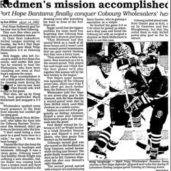 1992 Cobourg OMHA Champion Bantam news clip