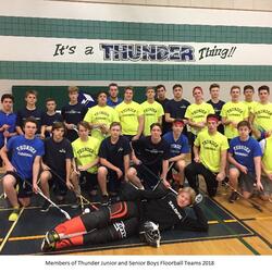 2018 St Mary's CSS photos of Thunder Floorball teams