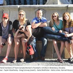 2012 Team Canada Floorball U-19 team photos at Slovakia