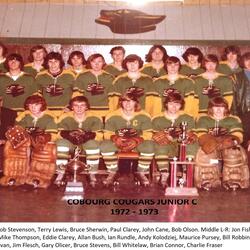 1972-73 Cobourg Cougars hockey team photo- Junior C