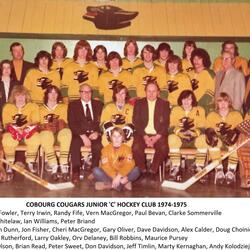 1974-75 Cobourg Cougars hockey team photo- junior C