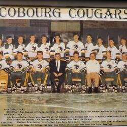 1988 Cobourg Cougars hockey team photo- Junior C