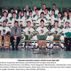 1989 Cobourg Cougars hockey team photo- Junior C