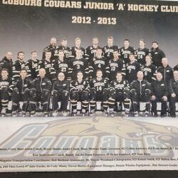 2013 Cobourg Cougars hockey team photo- Junior A