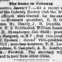 1892-01-09 Hockey -Cobourg Exec -Montreal Gazette