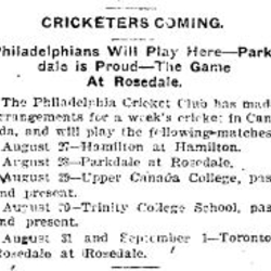 1900-07-25 Cricket -Philadelphia at Trinity College School