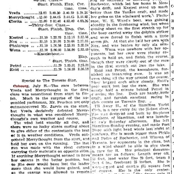 1900-07-26 Yacht Racing -Cobourg Rendezvous Race Results