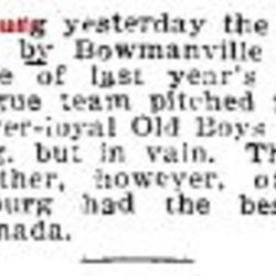 1900-08-07 Baseball -Cobourg vs Bowmanville