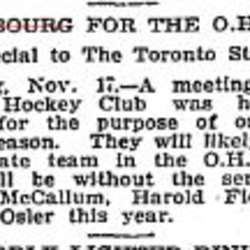 1900-11-17 Hockey -Intermediates meeting for OHA team