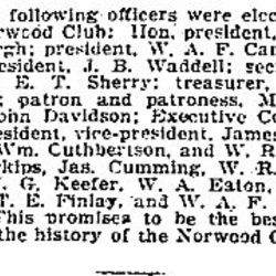 1900-12-21 Curling -Norwood Club elects Officers