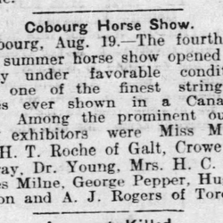 1908-08-19 Horses -Cobourg Horse Show -Windsor Star