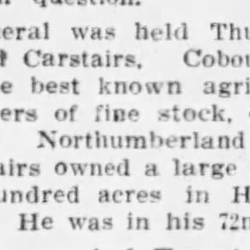 1909-10-01 Horses -David Carstairs death -Ottawa Citizen