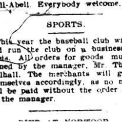 1913-05-02 Baseball - Club