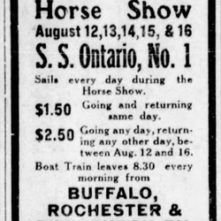 1913-08-14 Horses - Cobourg Horse Show Ferry -Rochester D and C