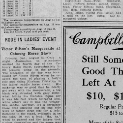 1913-08-16 Horses -Cobourg Horse Show -Montreal Gazette