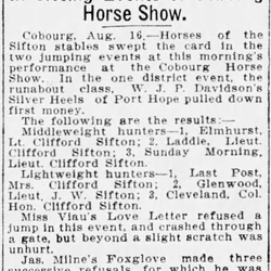 1913-08-18 Horses - Cobourg Horse Show -Ottawa Citizen