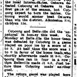 1914-02-06 Hockey -Intermediates vs Belleville