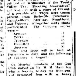 1914-06-26 Shooting - Cobourg Gun Club