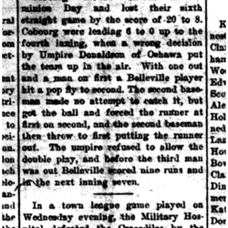 1919-07-04 Baseball -Cobourg loses 20-4